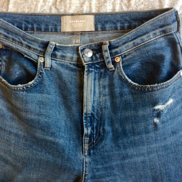 NWOT Everlane Way-High Jean Distressed Blue Wash! - Picture 16 of 16
